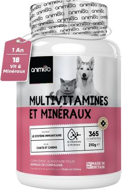 Multivitamines et minéraux pour chiens et chats